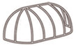 Elongated Dome Awning With Rigid Avalance
